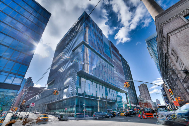 John Jay College Building exterior view.